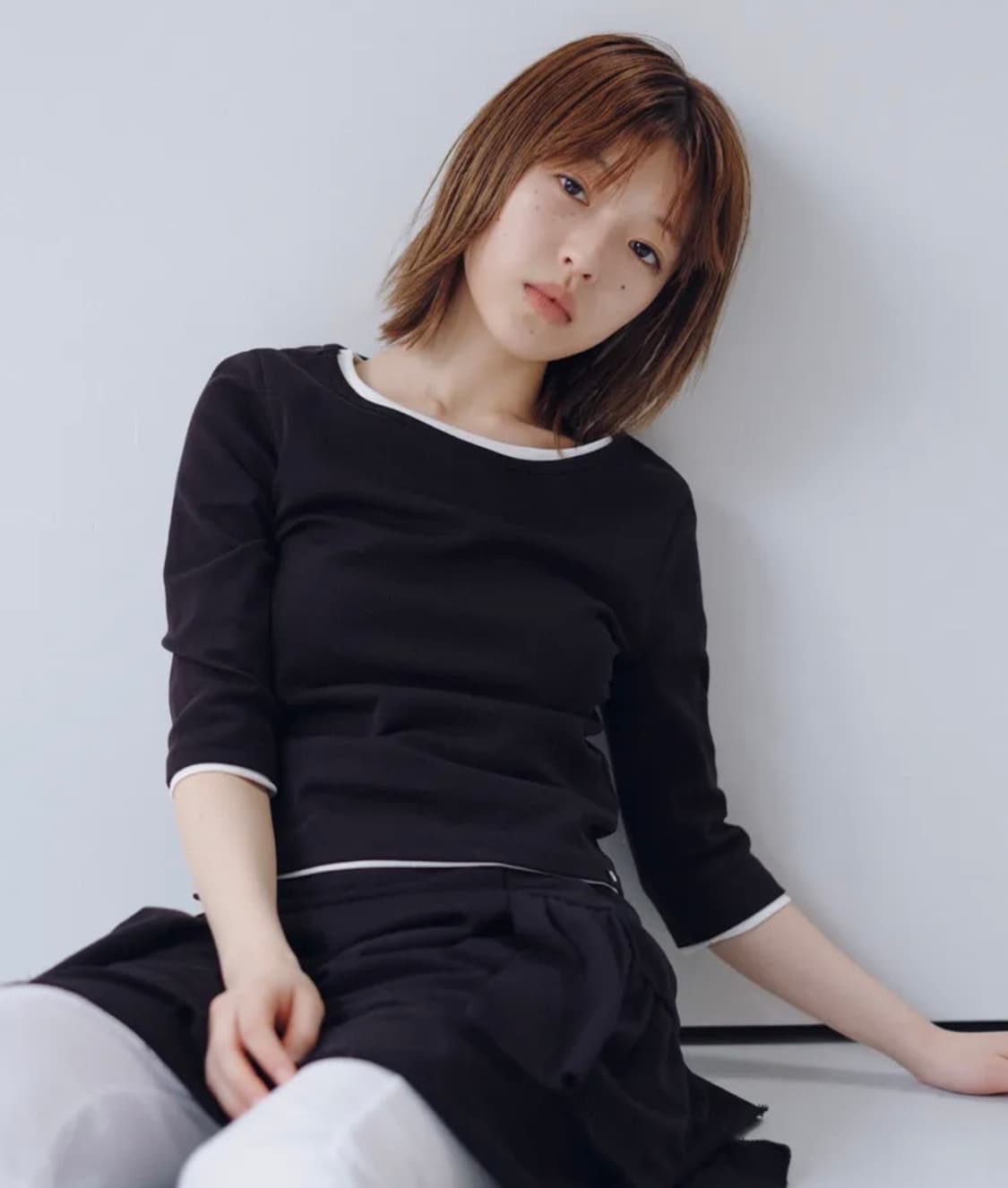 [당일배송/새상품] 오헤시오 베이직 3/4 슬리브리스, 오헤시오 티셔츠 상품이미지2