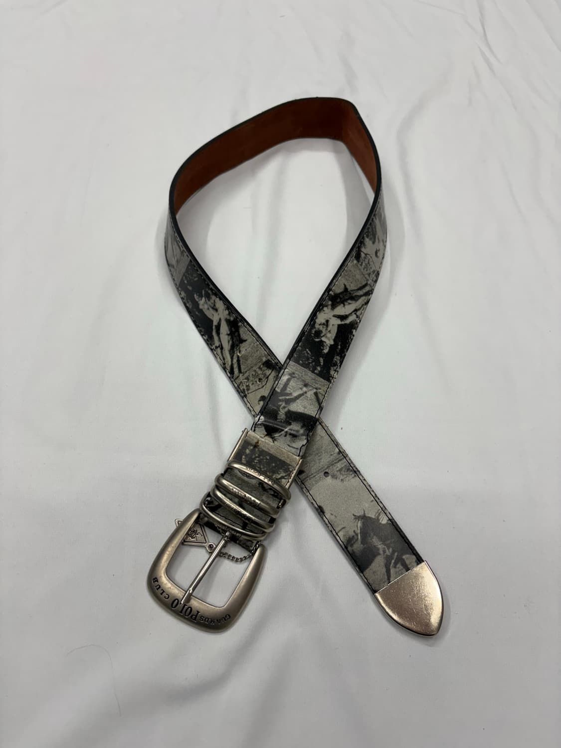 폴로 클럽 빈티지 프린팅 레더 벨트 Polo Club 상품이미지5