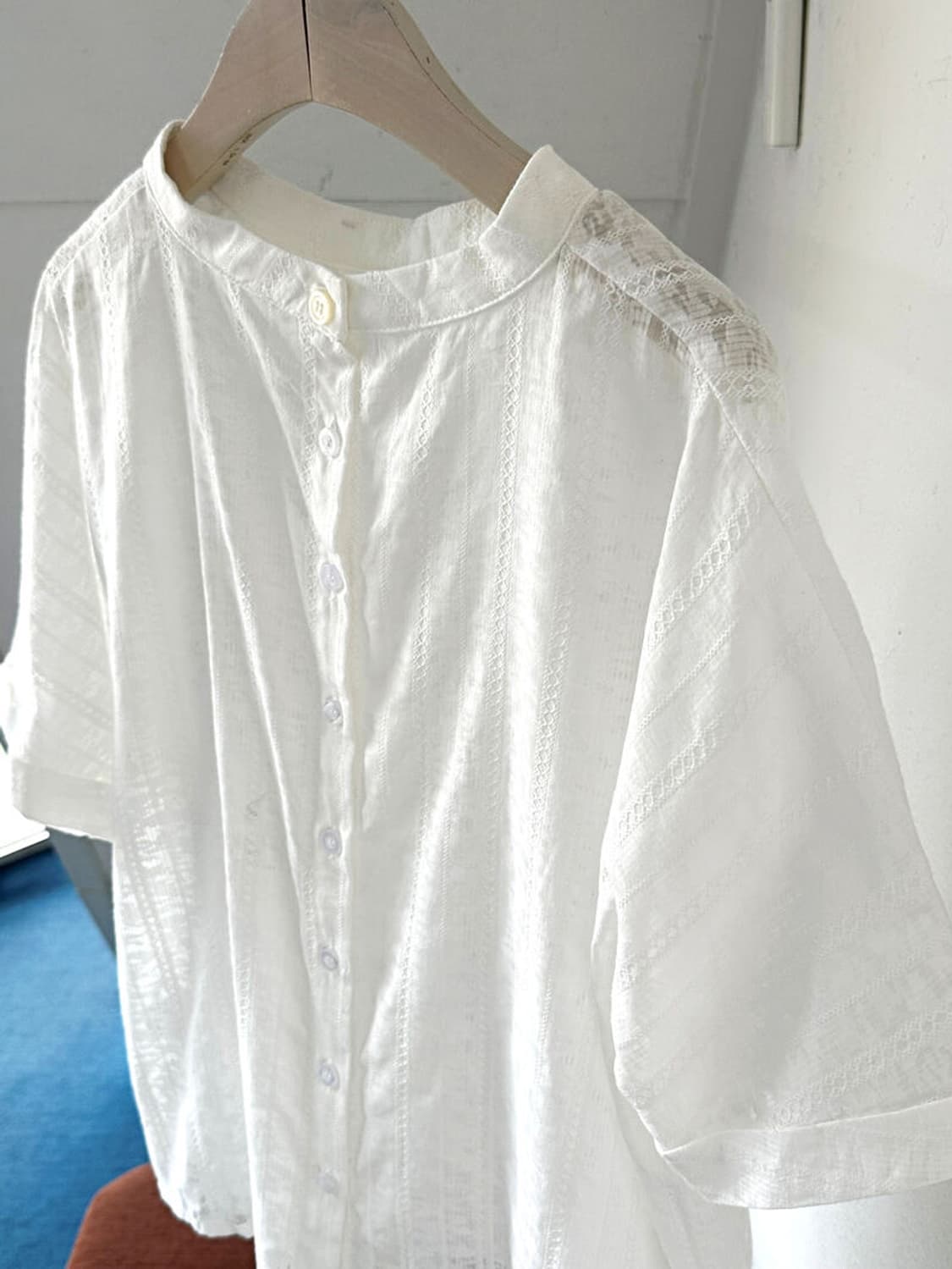 2way design stitch pattern H/S shirt 상품이미지7