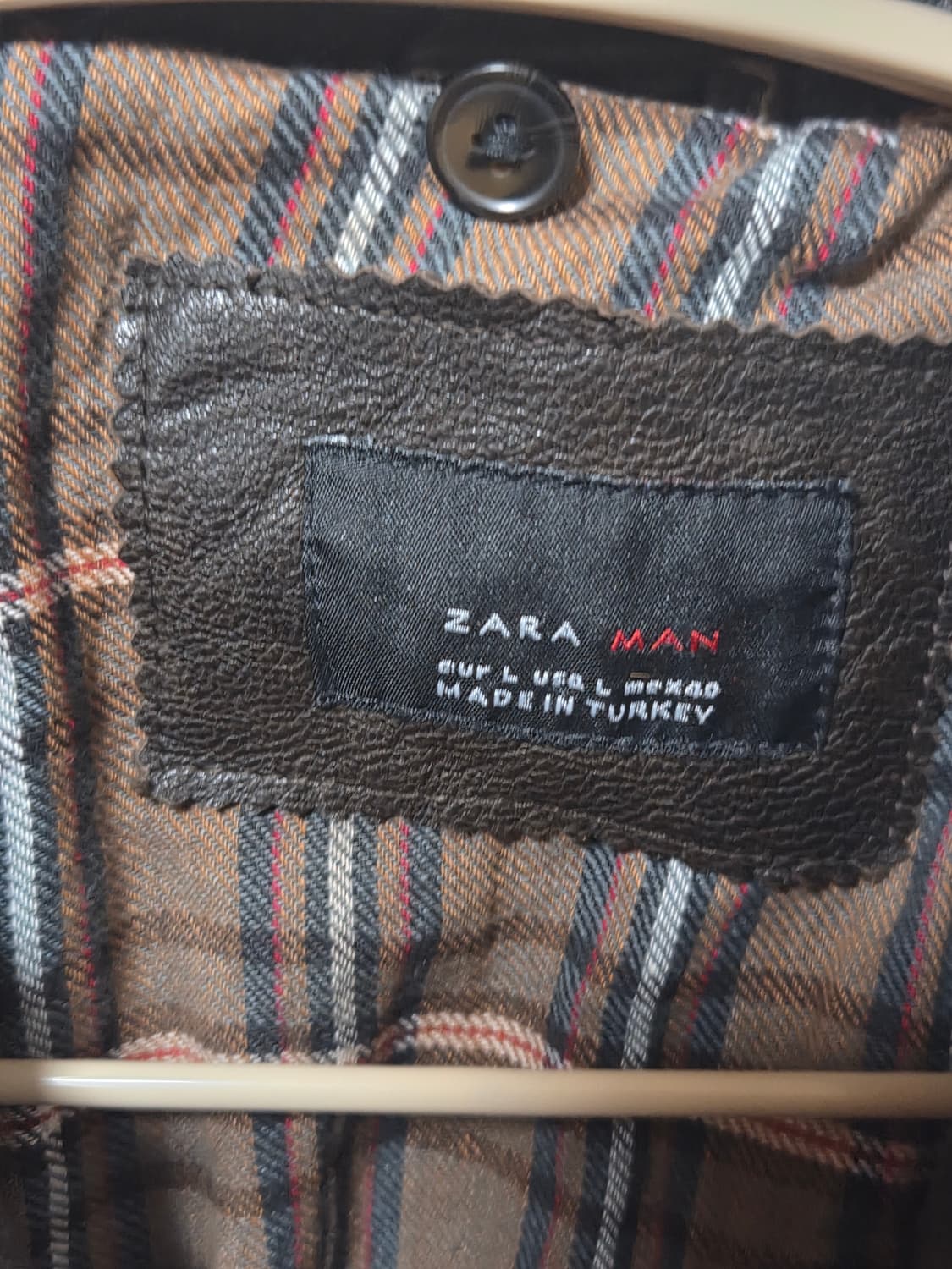 자라 염소가죽 리얼레더자켓 L 상품이미지4