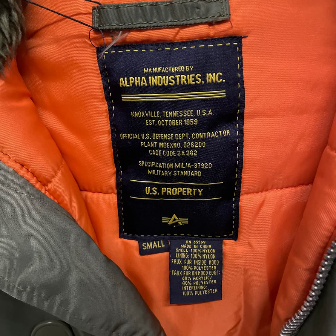알파 인더스트리 N3B 퍼 후드 야상 자켓 밀리터리 파카 상품이미지9