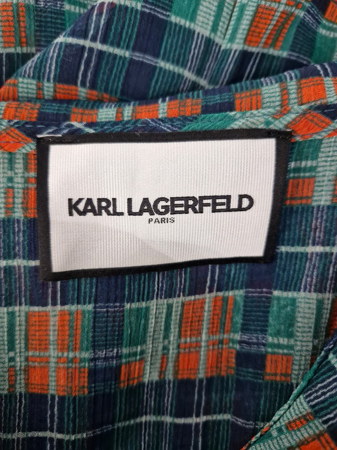 칼라거펠트 세일러카라 체크 롱원피스[55] 상품이미지4