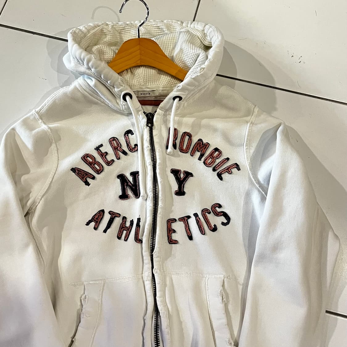 아베크롬비 화이트 후드집업 상품이미지3
