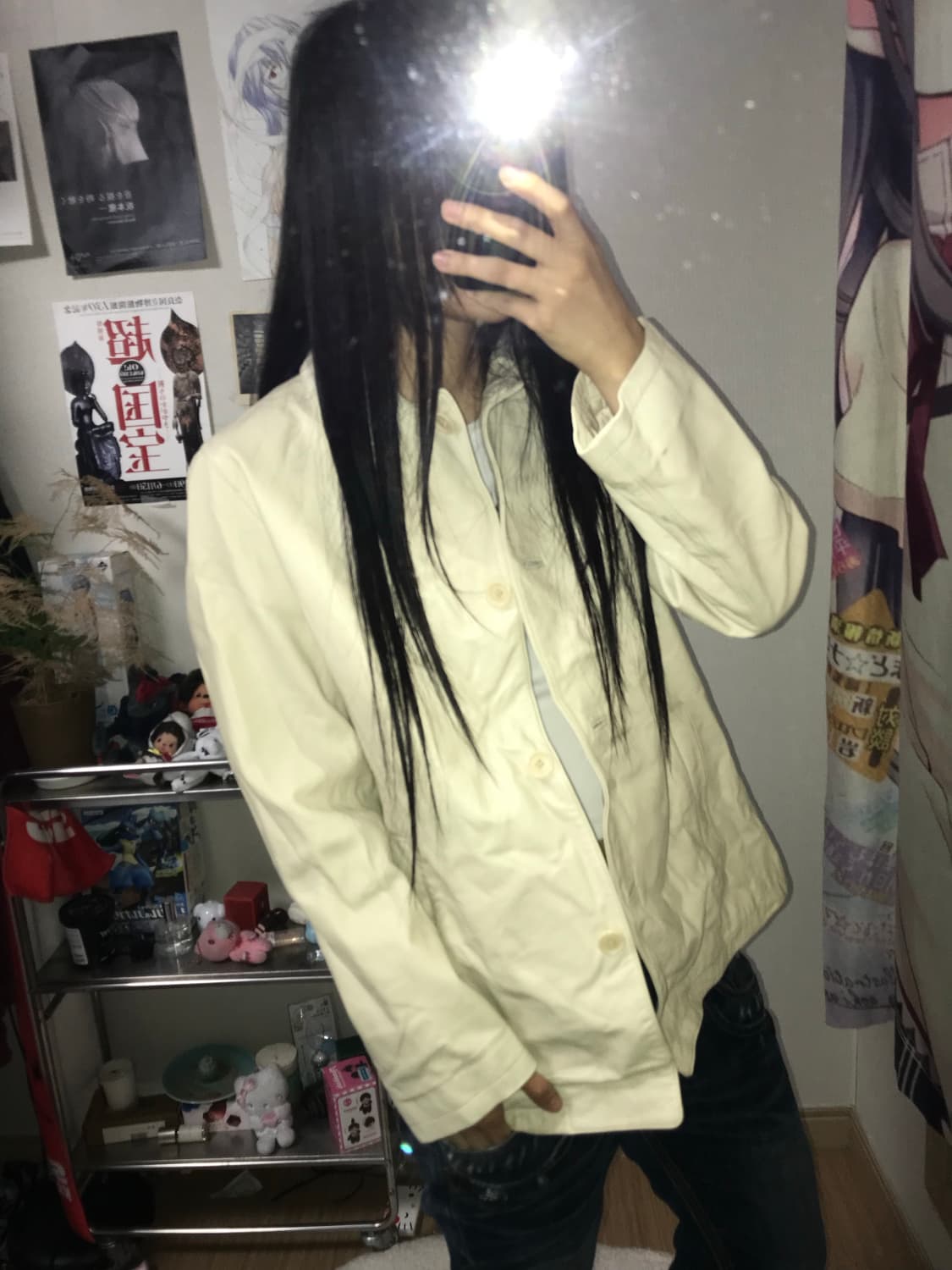 Mon gre 아이보리 램스킨 레더자켓 상품이미지2