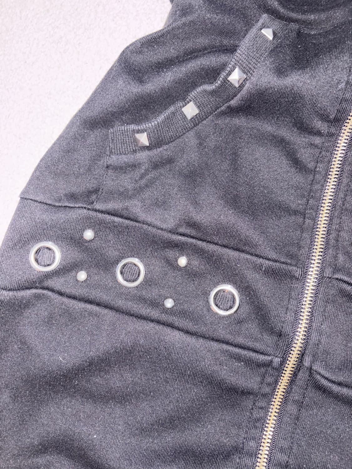 스터드 펑크 후드 원피스 상품이미지3