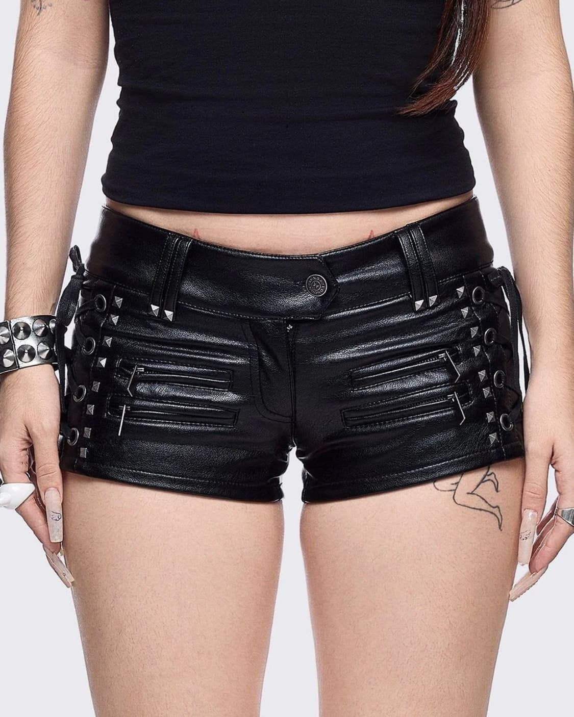 Minga London SAVAGE MINI LEATHER SHORTS 상품이미지1