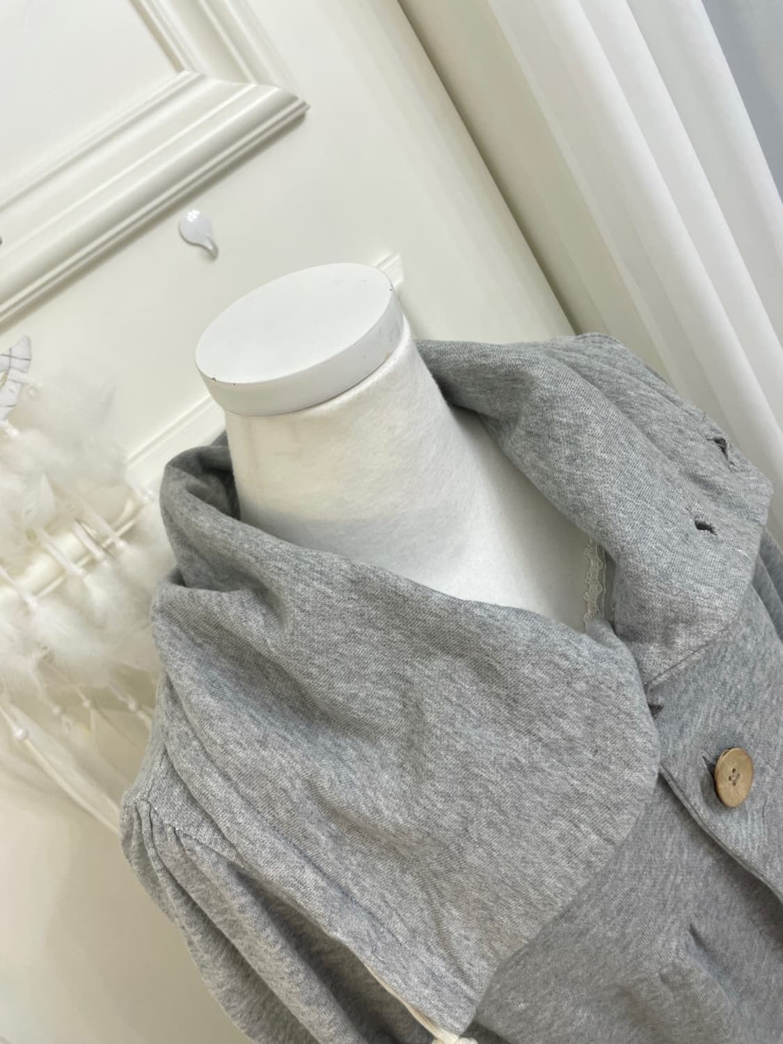 gray cotton mori pocket losse collar car 상품이미지9