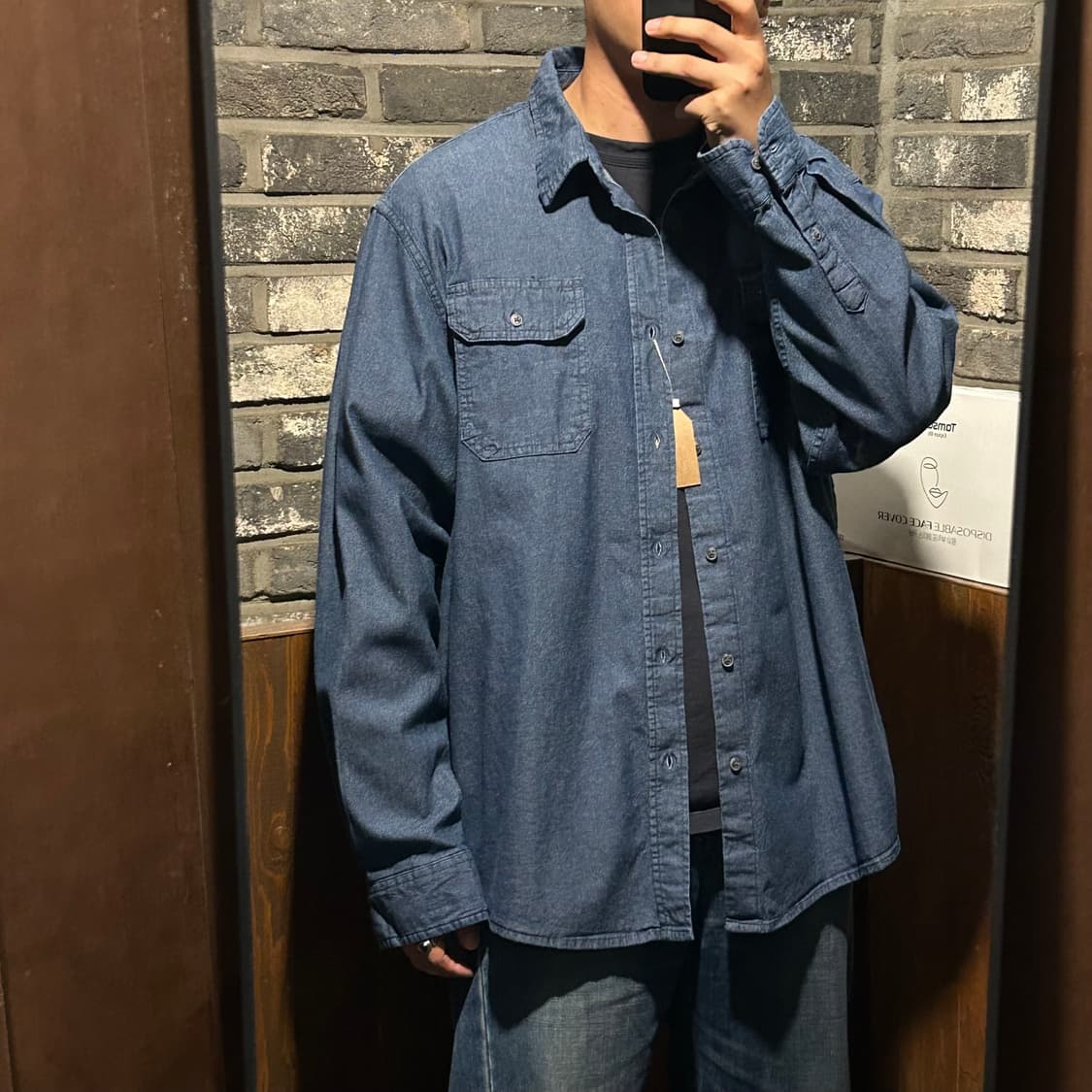 XXL) Wrangler 랭글러 투포켓 워크웨어 코튼 데님 셔츠 W2 상품이미지7