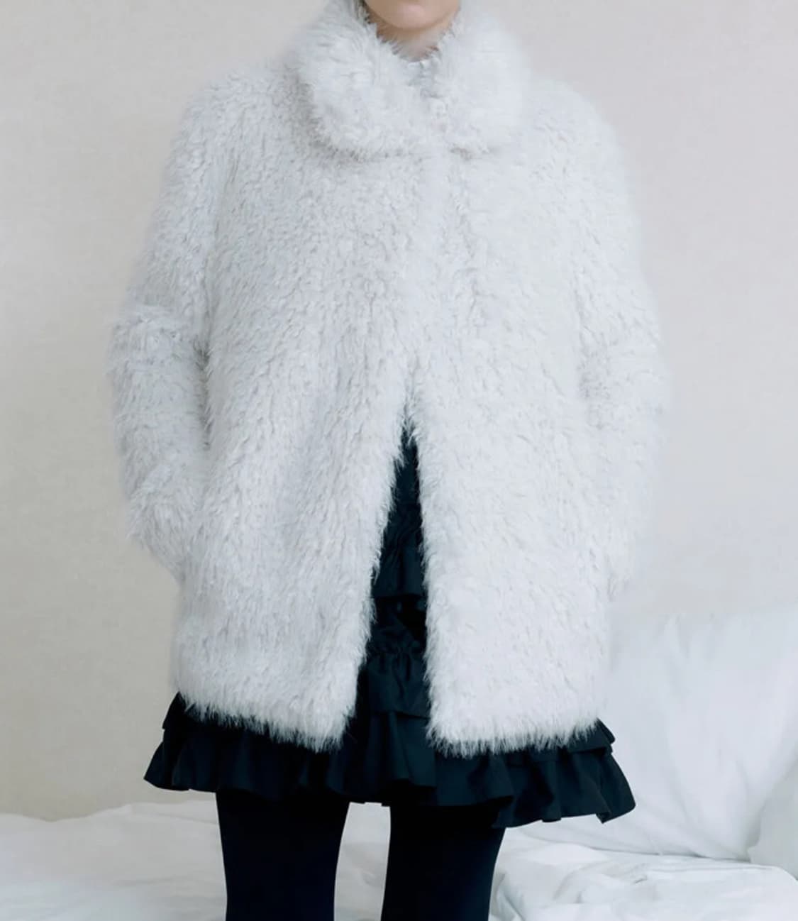 시눈 퍼 자켓Heavy Mix Fur Jacket (Cream) 상품이미지2