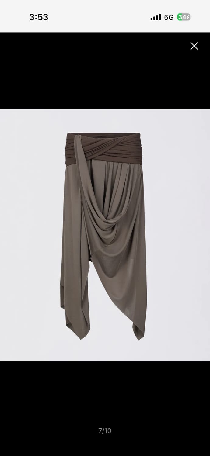 (새상품) Sculptor Unbalance Skirt Ash Brown 상품이미지4