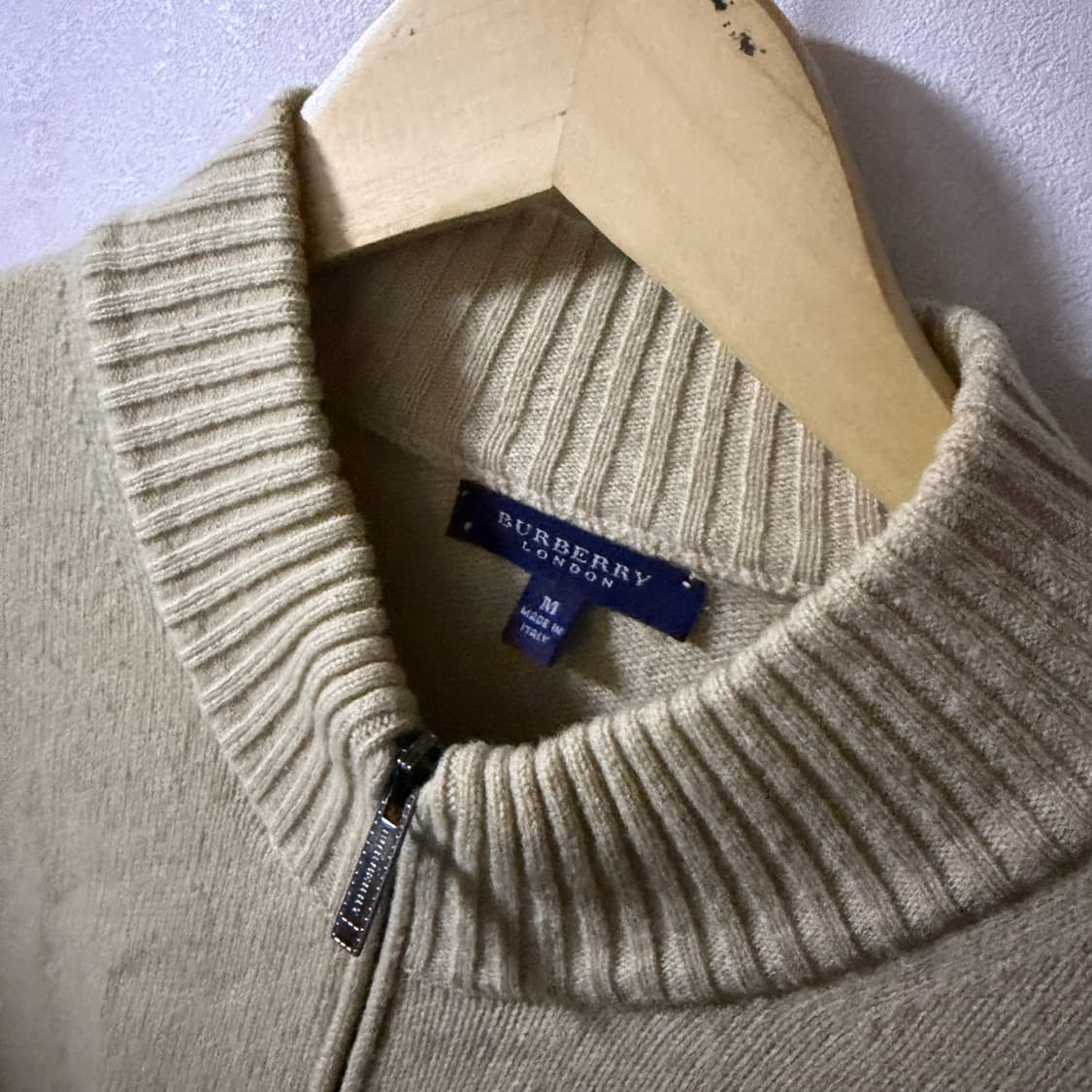 버버리 노바체크 패치 니트 집업 M (남성 105정도) 상품이미지3