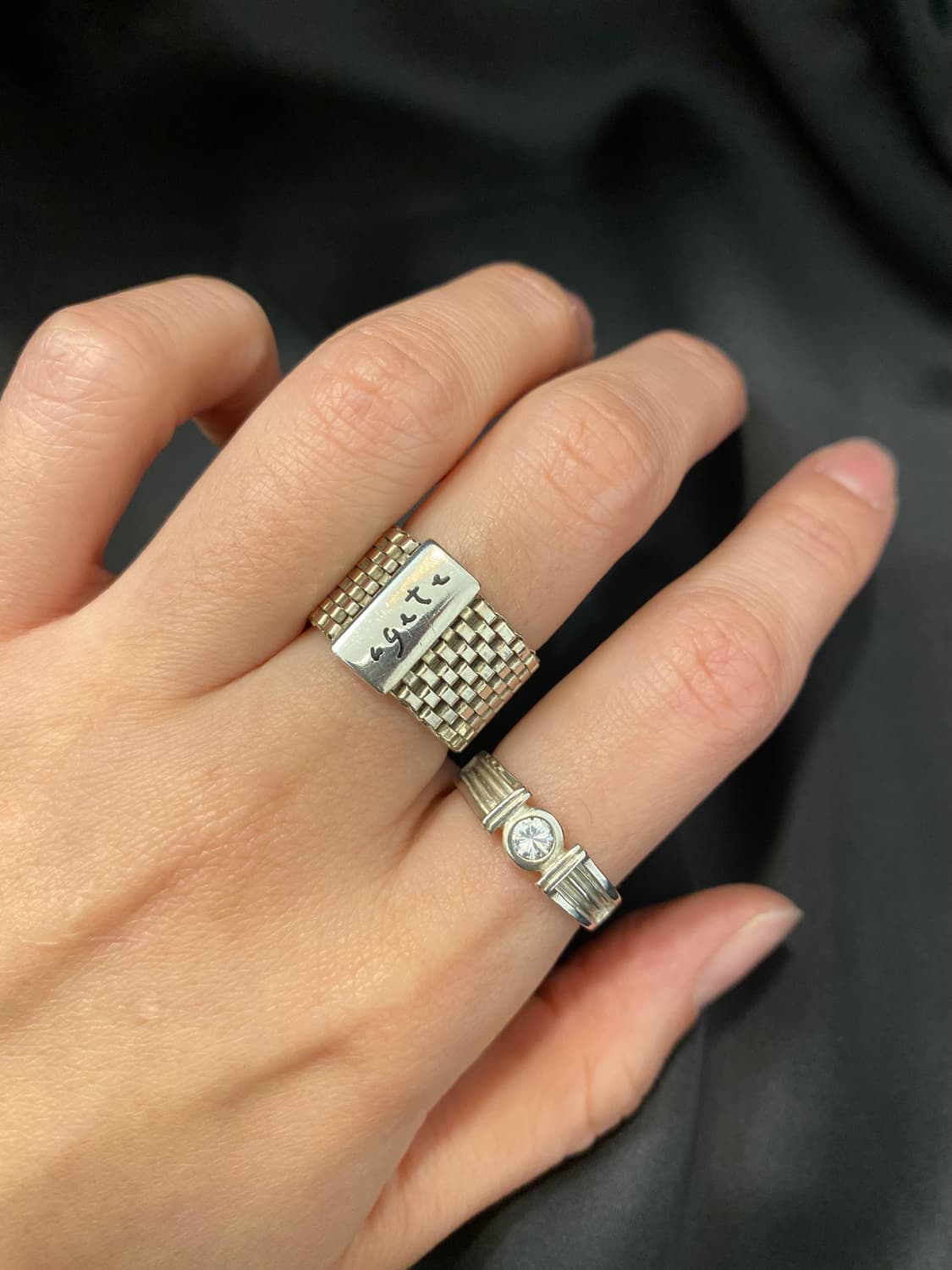 mesh chain 925silver ring 상품이미지6