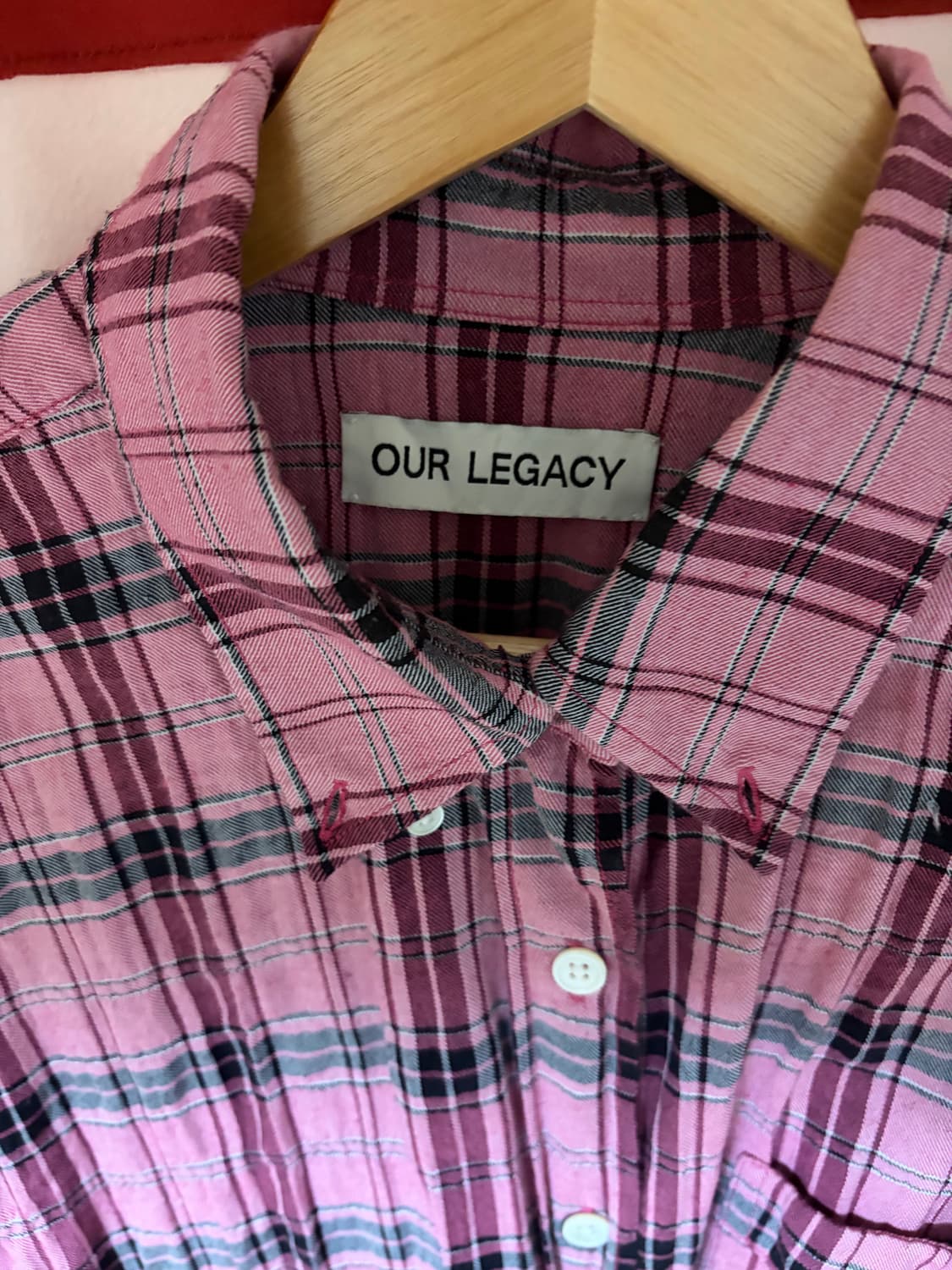 [38] 아워레가시 버로우드 셔츠 핑크 상품이미지4