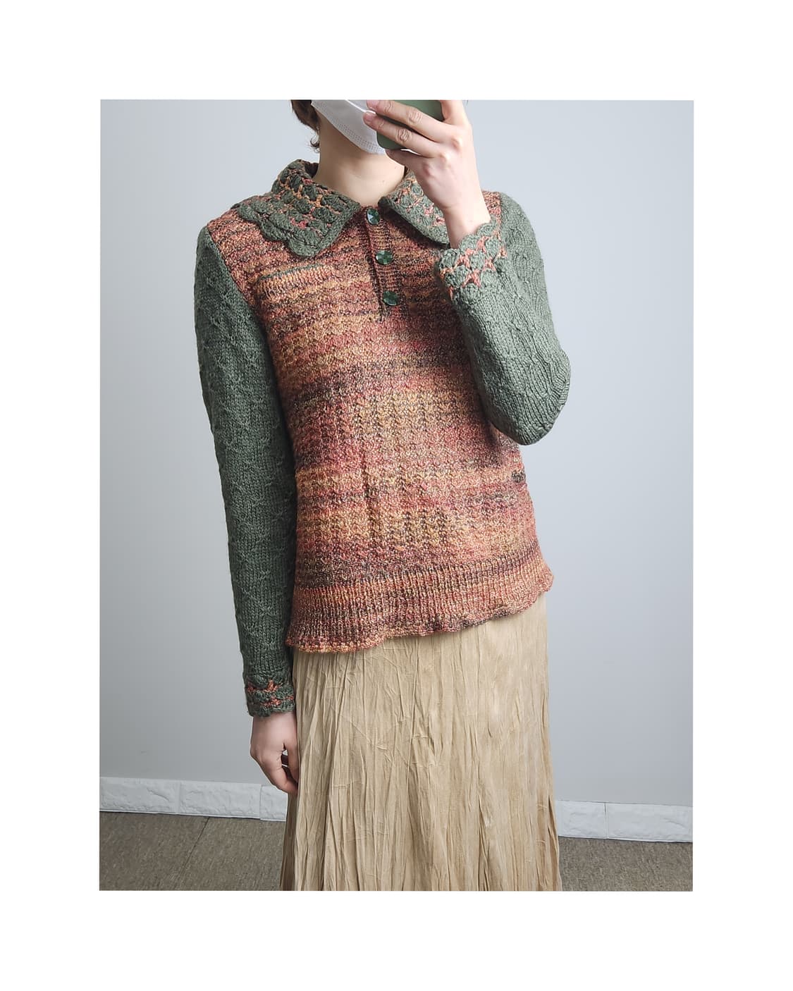 믹스 물결 니트 상품이미지1