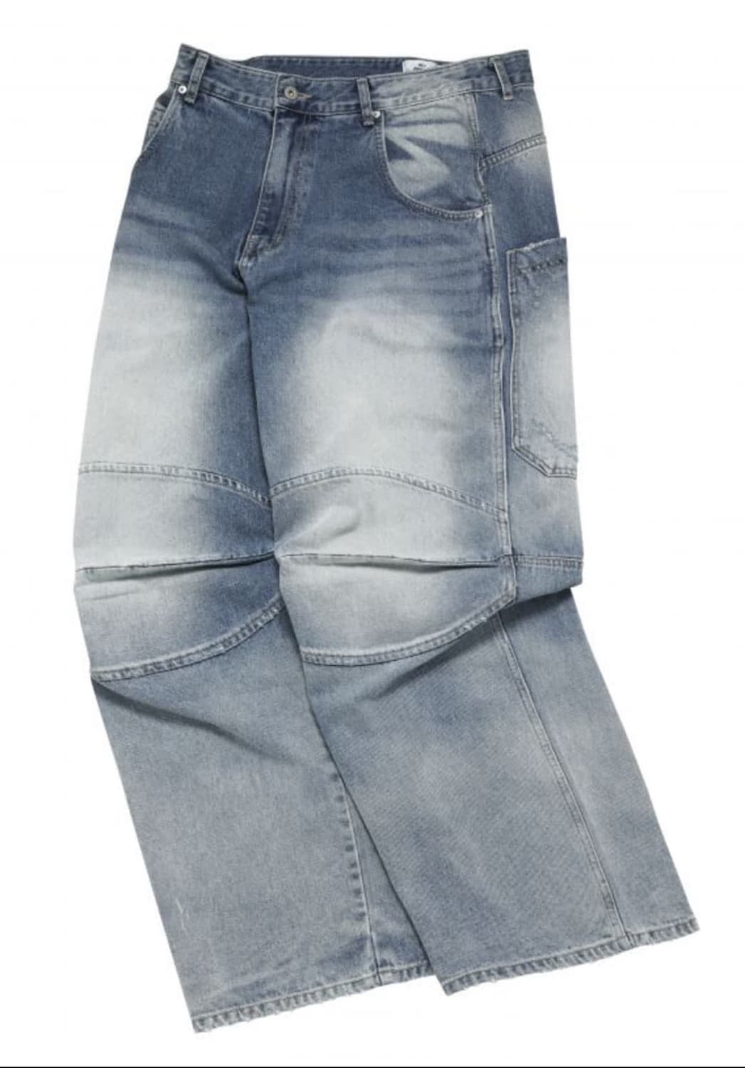 [M] MJD 3D KNEE DENIM PANTS BLUE 상품이미지1