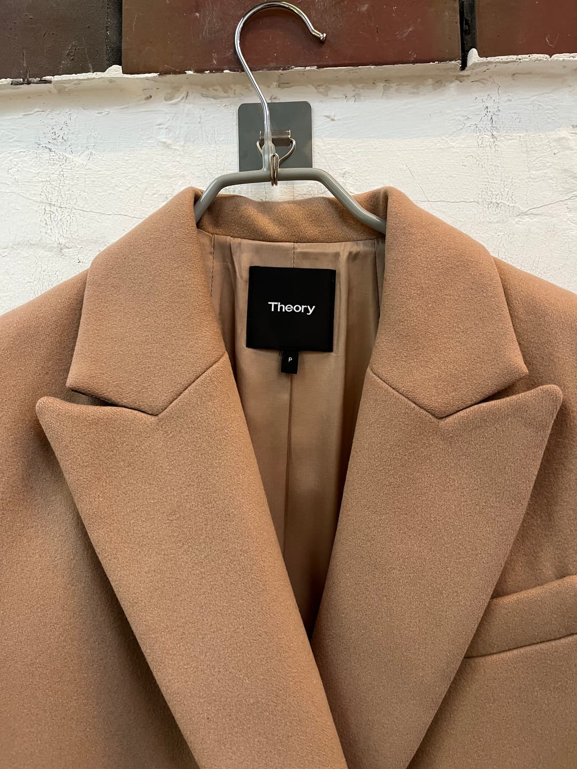 Theory 베이지 울 혼방 더블 코트 P 상품이미지2