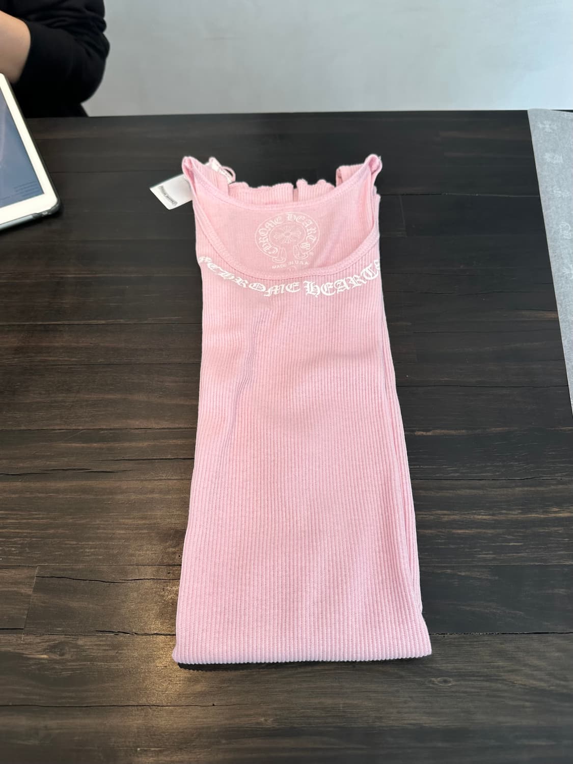 크롬하츠 LOVE YOU 레터링 핑크 탱크탑 여성용 SIZE L(새상품) 상품이미지1