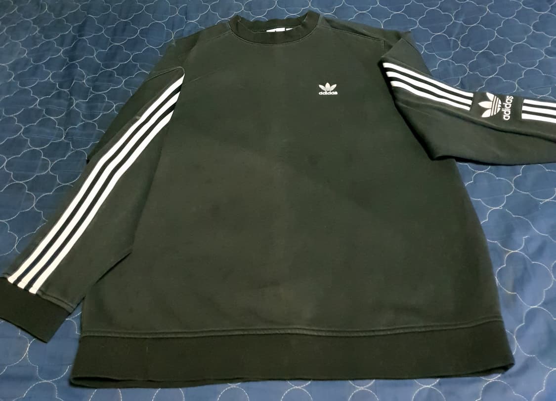 아디다스 락업 테크 트레포일 기모 맨투맨 블랙 (L) 상품이미지3