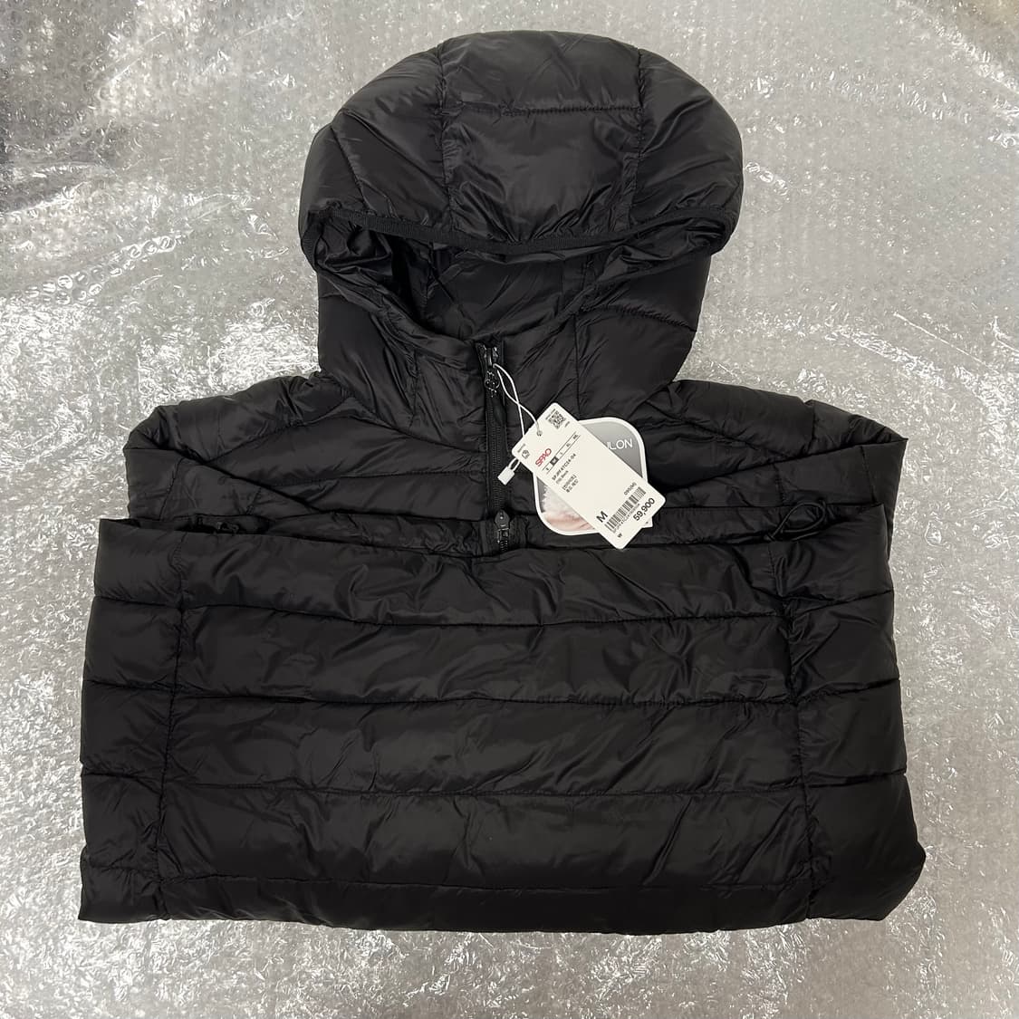 스파오 씬라이트 후드 재킷 경량패딩 블랙 M 상품이미지2