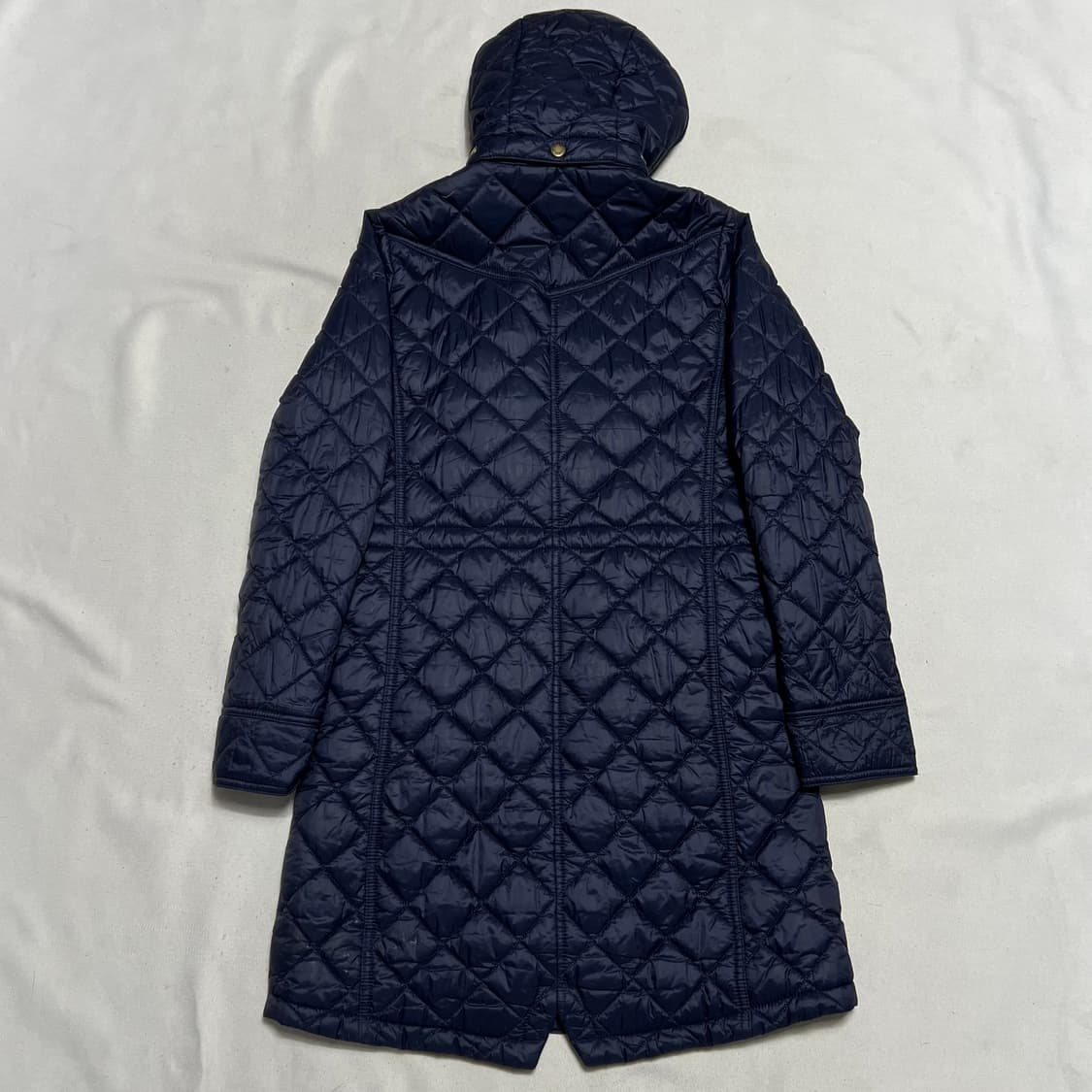 6 바버 여성용 네이비 롱 퀼팅 자켓 상품이미지3