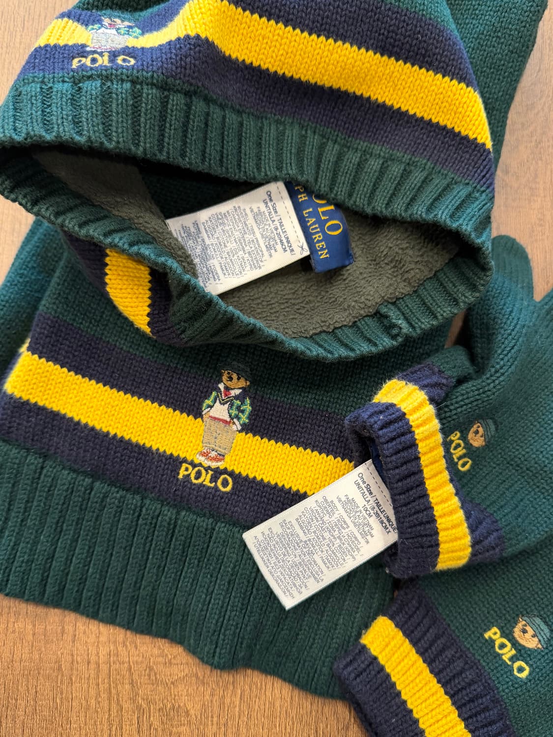 Polo ralph lauren 폴로베어 머플러 비니 글러브 세트 상품이미지8