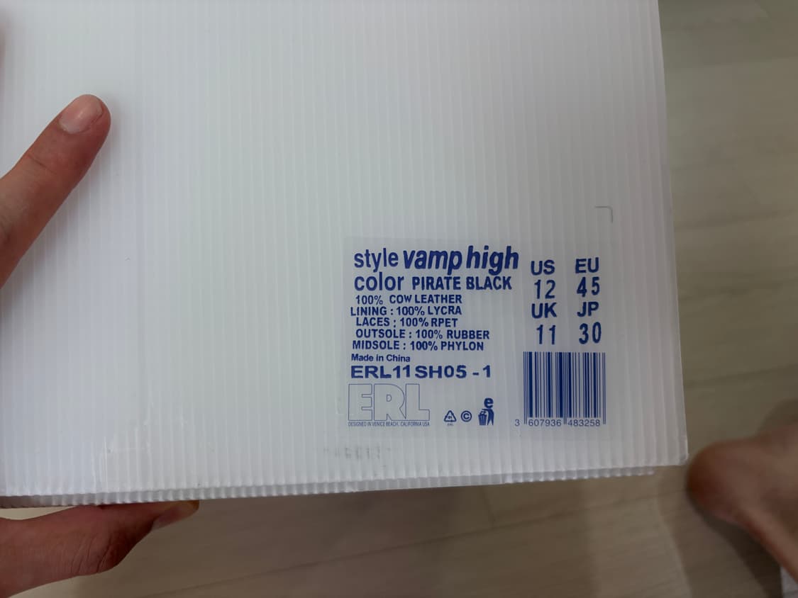 [US12] ERL 뱀프 하이 블랙 상품이미지5