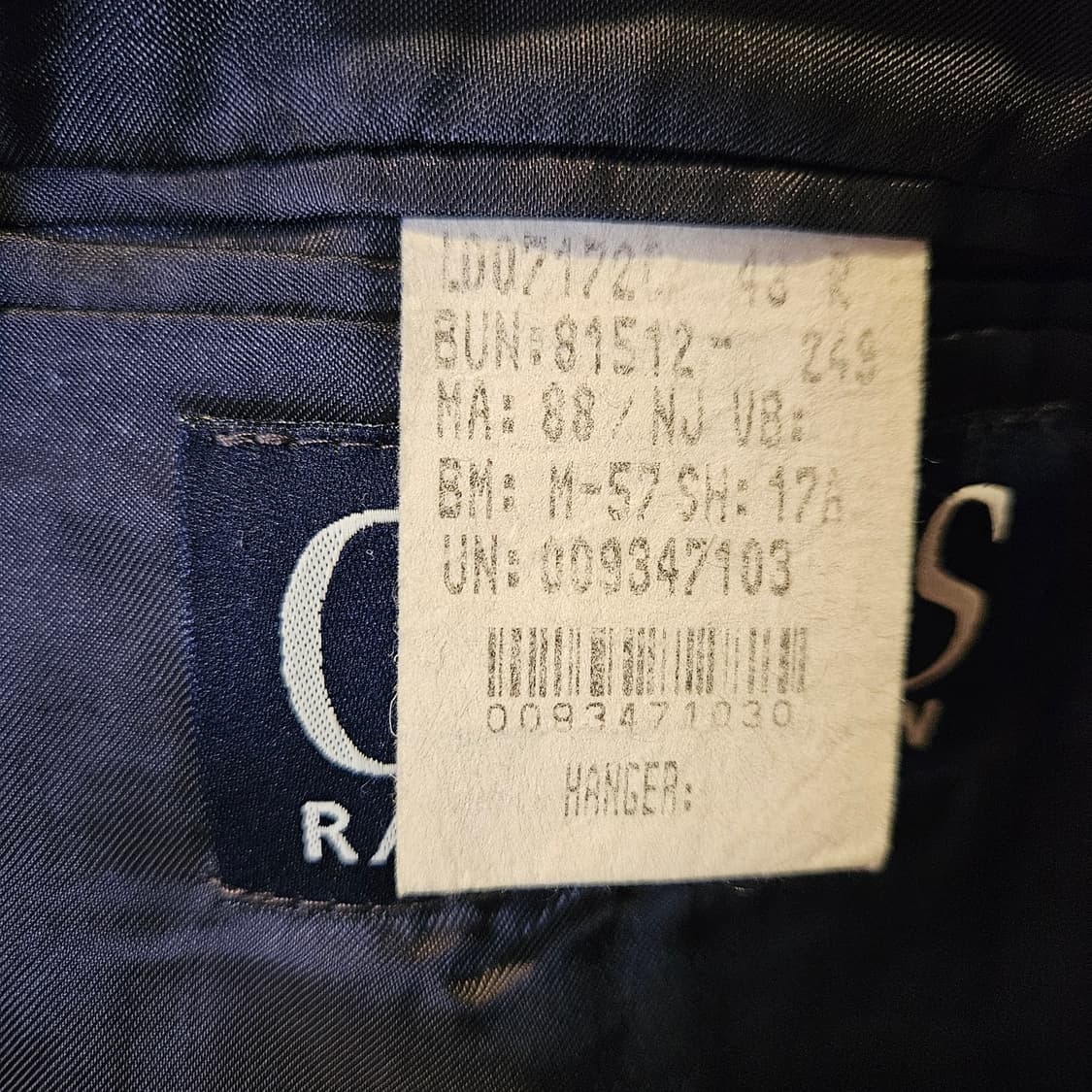 챕스 랄프로렌 네이비 금장 블레이저 / 105~110 상품이미지5