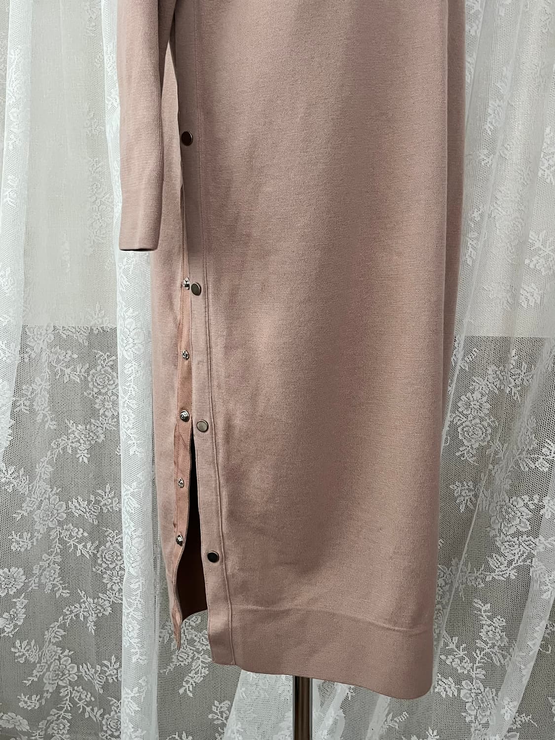 F) 한섬 마인 MINE 롱 니트 원피스 인디핑크 상품이미지3