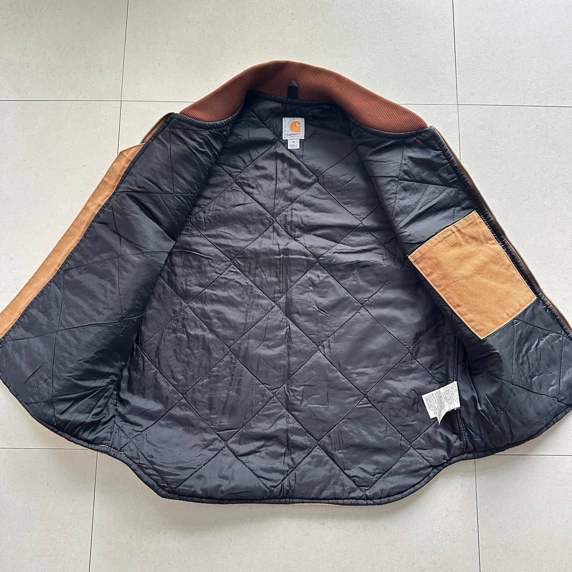 18년 생산 칼하트 V01 BRN 퀼팅 워크 베스트 브라운 M 상품이미지6