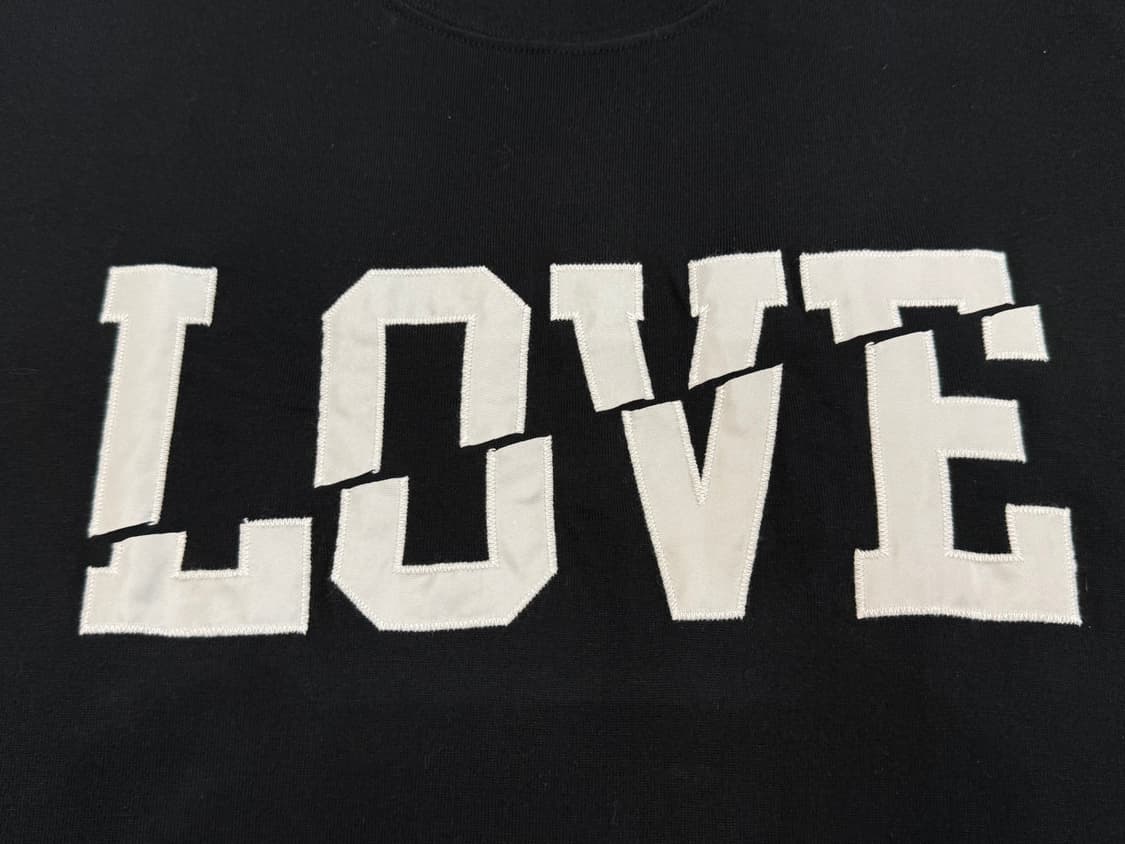 [3][L] 언더커버 broken LOVE 티셔츠 블랙 상품이미지3