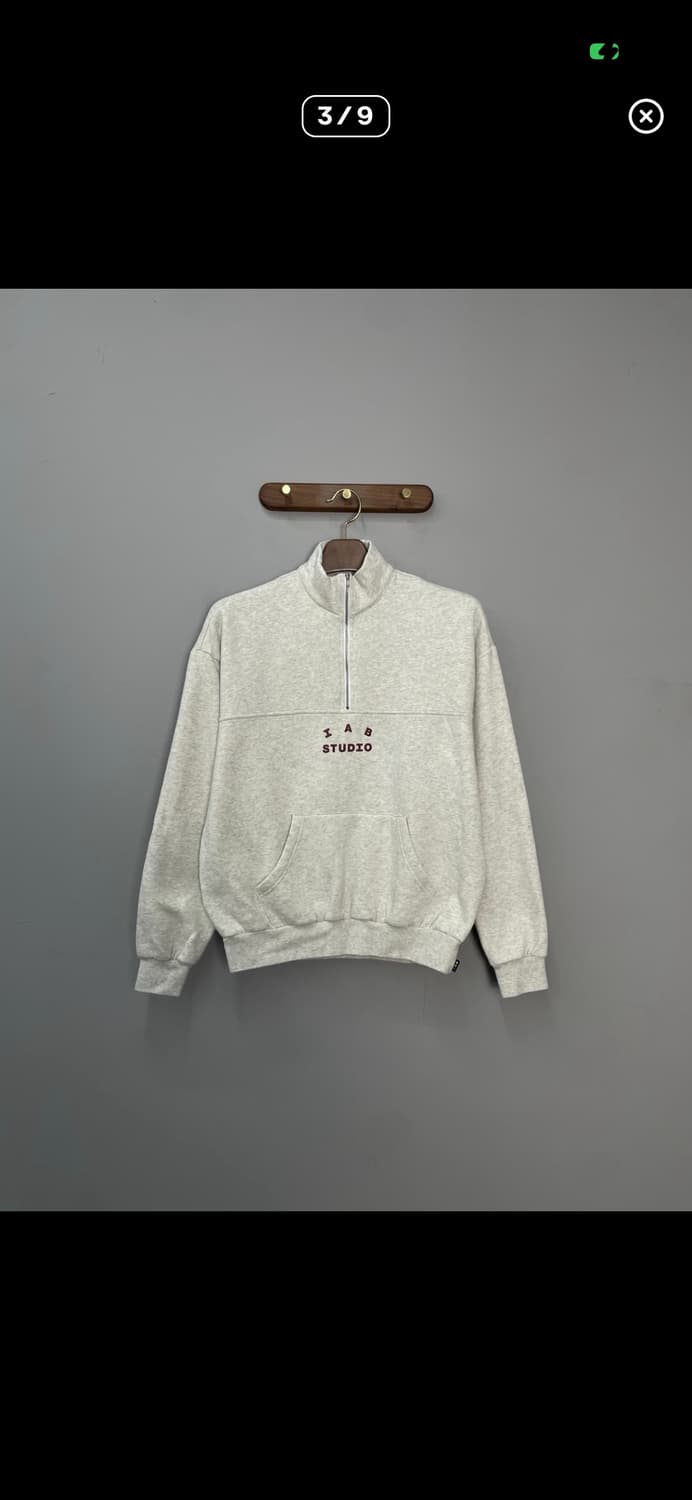 아이앱 스튜디오 오트밀 버건디 하프집업 A3544 상품이미지2