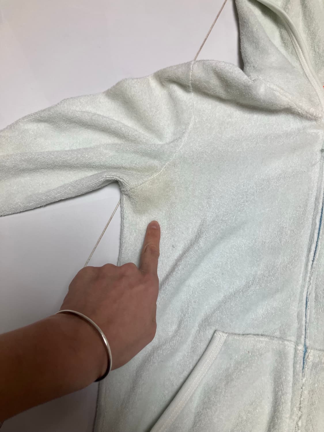 Y2K 테리 베이비 블루 후드 집업 Juicy Couture 상품이미지4