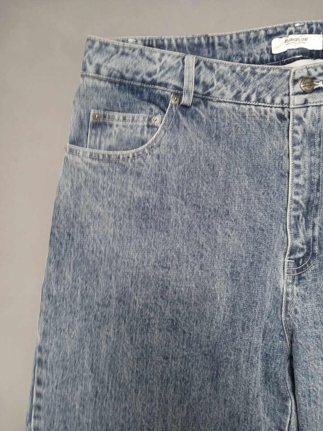 [35] 모노플로우 스톤워싱 와이드진 청바지 상품이미지2