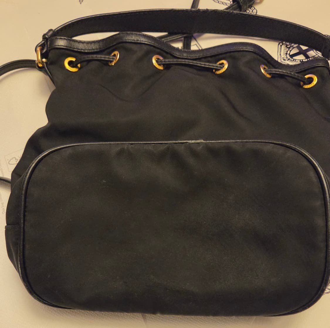 [정품] 프라다 듀엣 리나일론 삼각로고  버킷 크로스백  상품이미지3