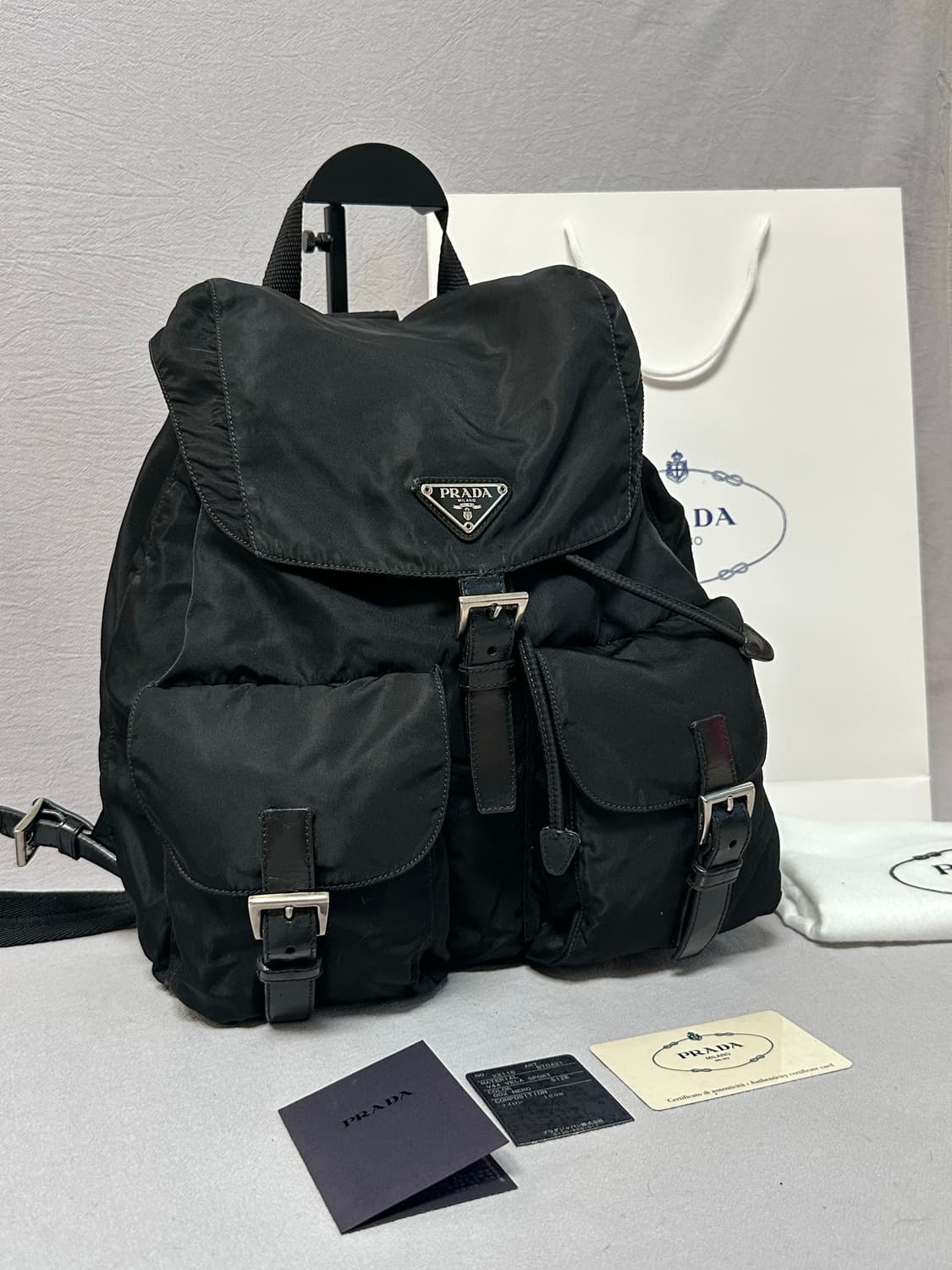 (풀구성)프라다 나일론 포코노 투포켓 백팩 미디움 상품이미지4