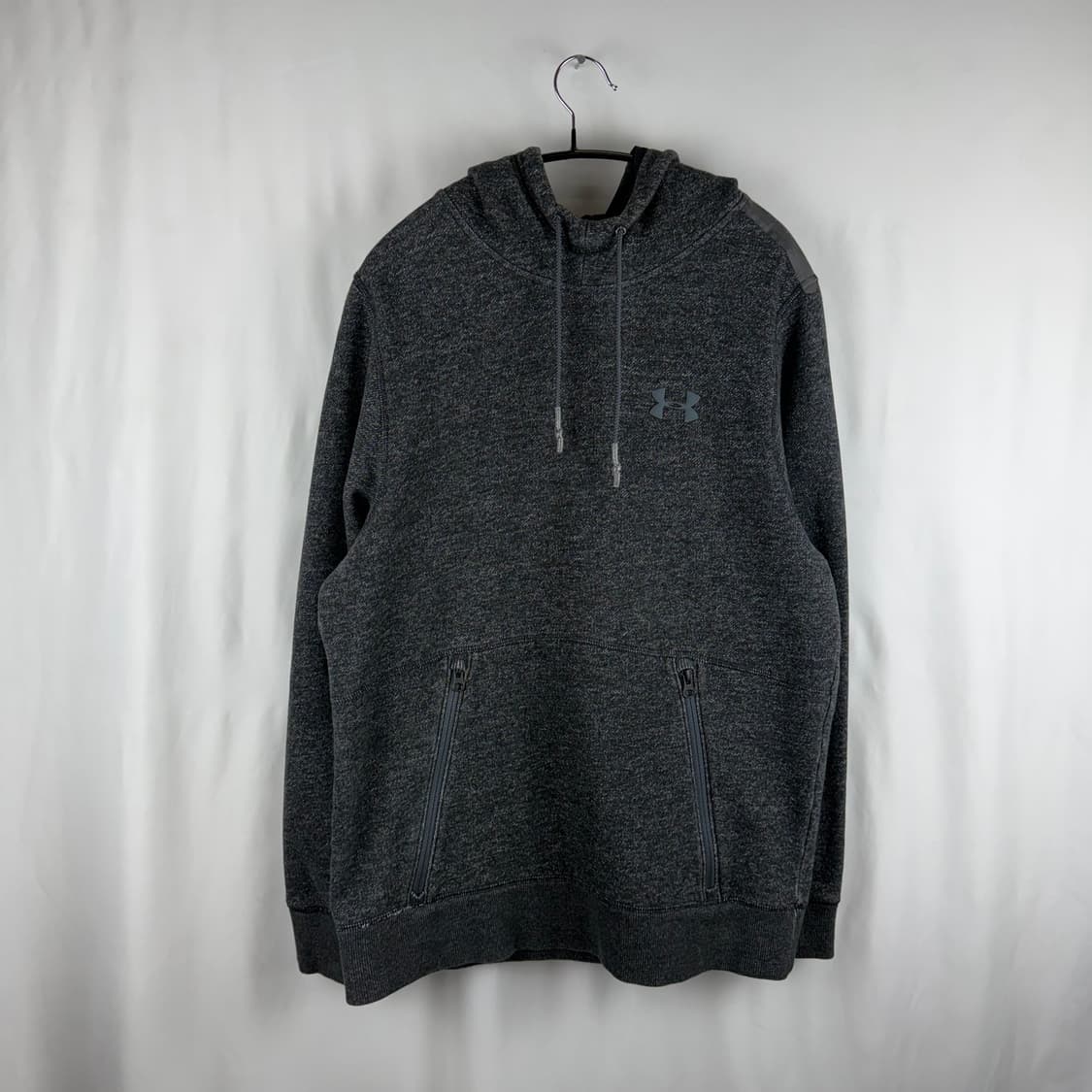 L) 언더아머 트레이닝 기모 후드 티 차콜 상품이미지2