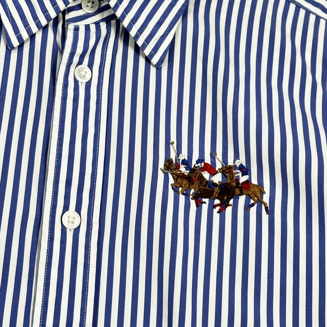 폴로 랄프로렌 여성 올드 클래식 자수 스트라이프 셔츠 여성S 상품이미지3