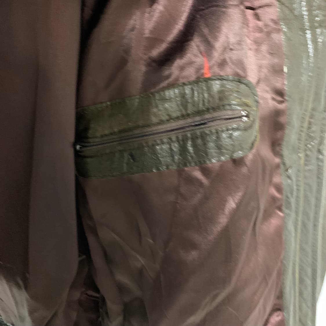 아쿠아스큐텀 빈티지 천연가죽 봄버 자켓 리얼레더 브라운 남녀공용 오버핏 상품이미지7