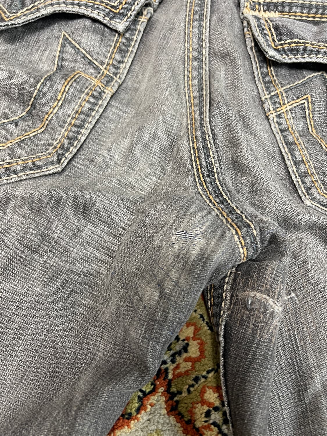 [33] 트루릴리전 RICKY BIG QT 그레이 데님팬츠 상품이미지9