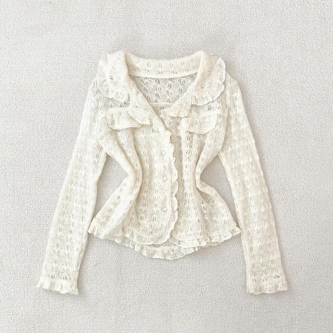 크림아이보리 카라 레이스nt 러블리 히메갸루 상품이미지1