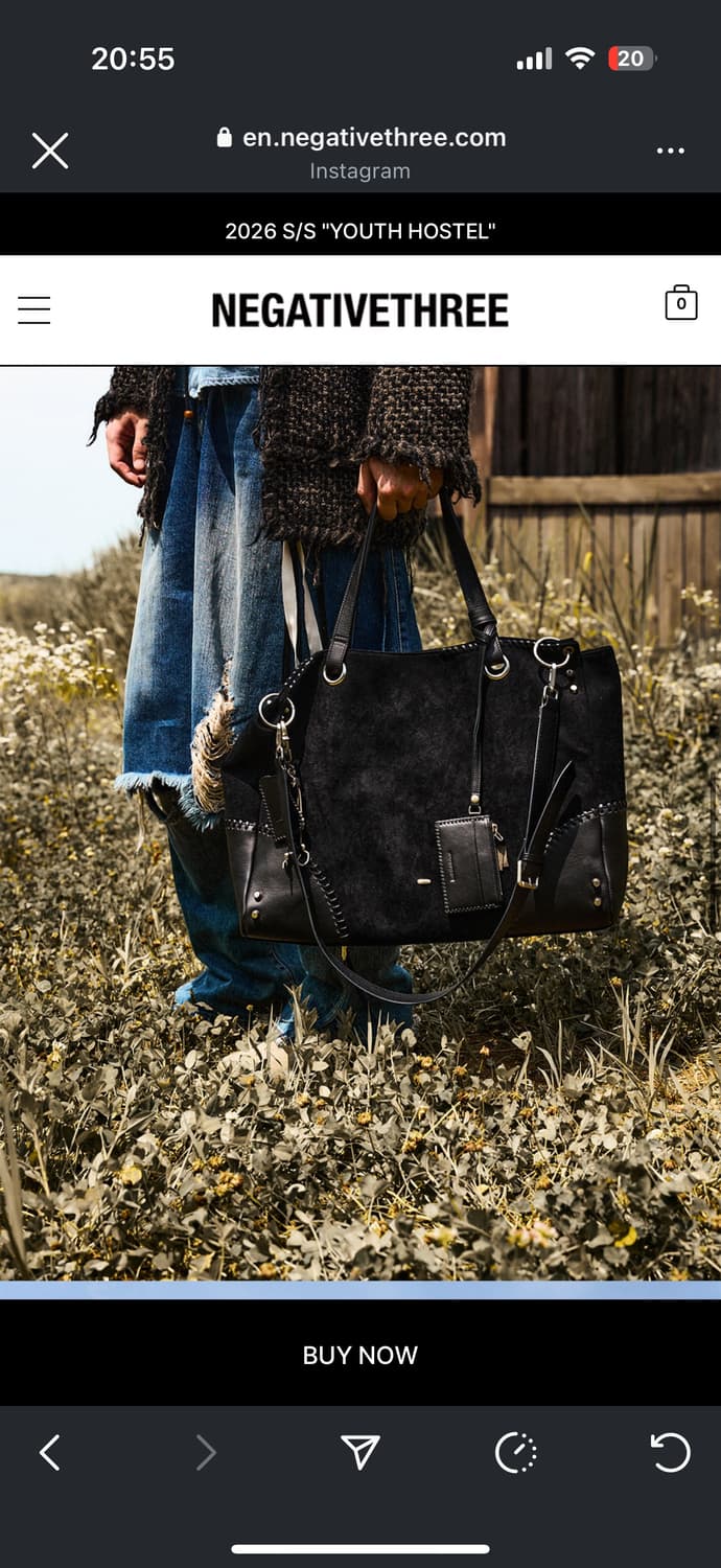 negativethree 투웨이 스웨이드 백  새상품  상품이미지1