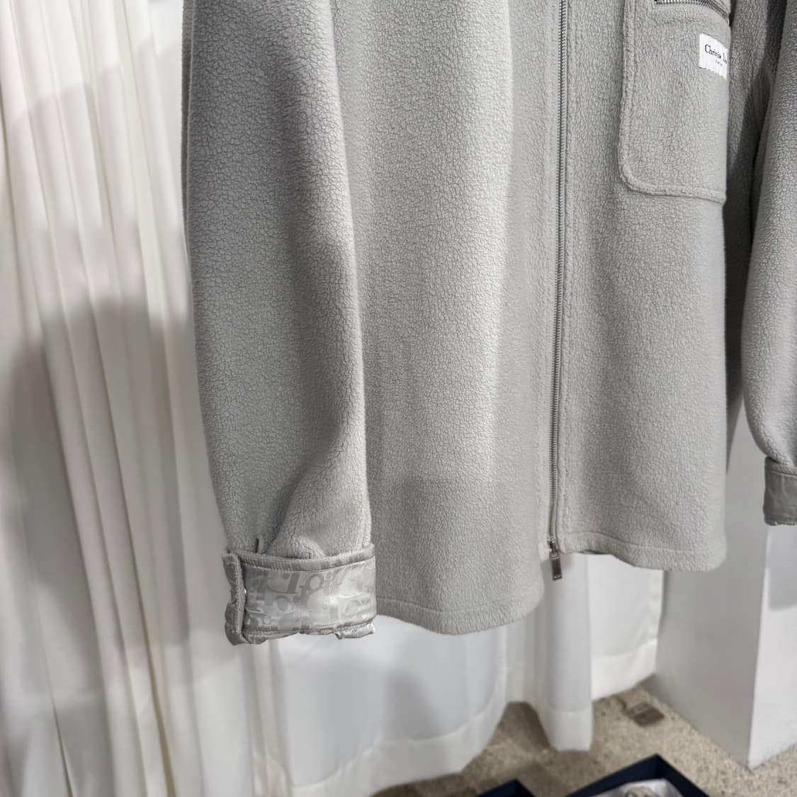 (2XL) 디올 오블리크 꾸뛰르 플리스 집업 자켓 상품이미지3