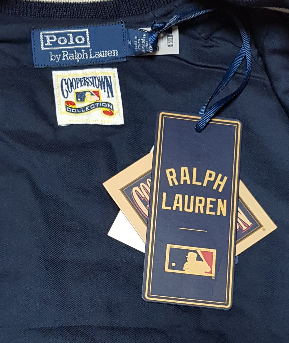 [새상품/M] 폴로 x MLB 뉴욕 양키스 바시티 새틴 자켓 팝니다. 상품이미지5