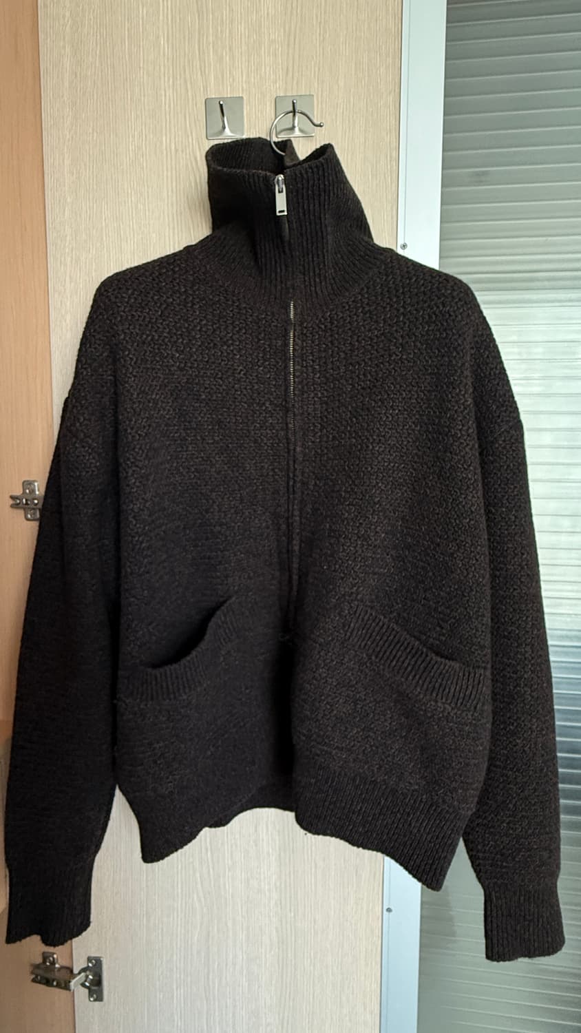 eql 에센셜 헤비웨이트 니트집업 점퍼 상품이미지4