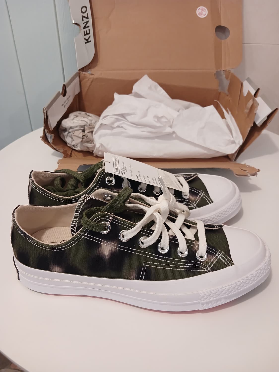 겐조 x 컨버스 콜라보 정품 올스타 카모플라쥬 스니커즈 245 사이즈 상품이미지4