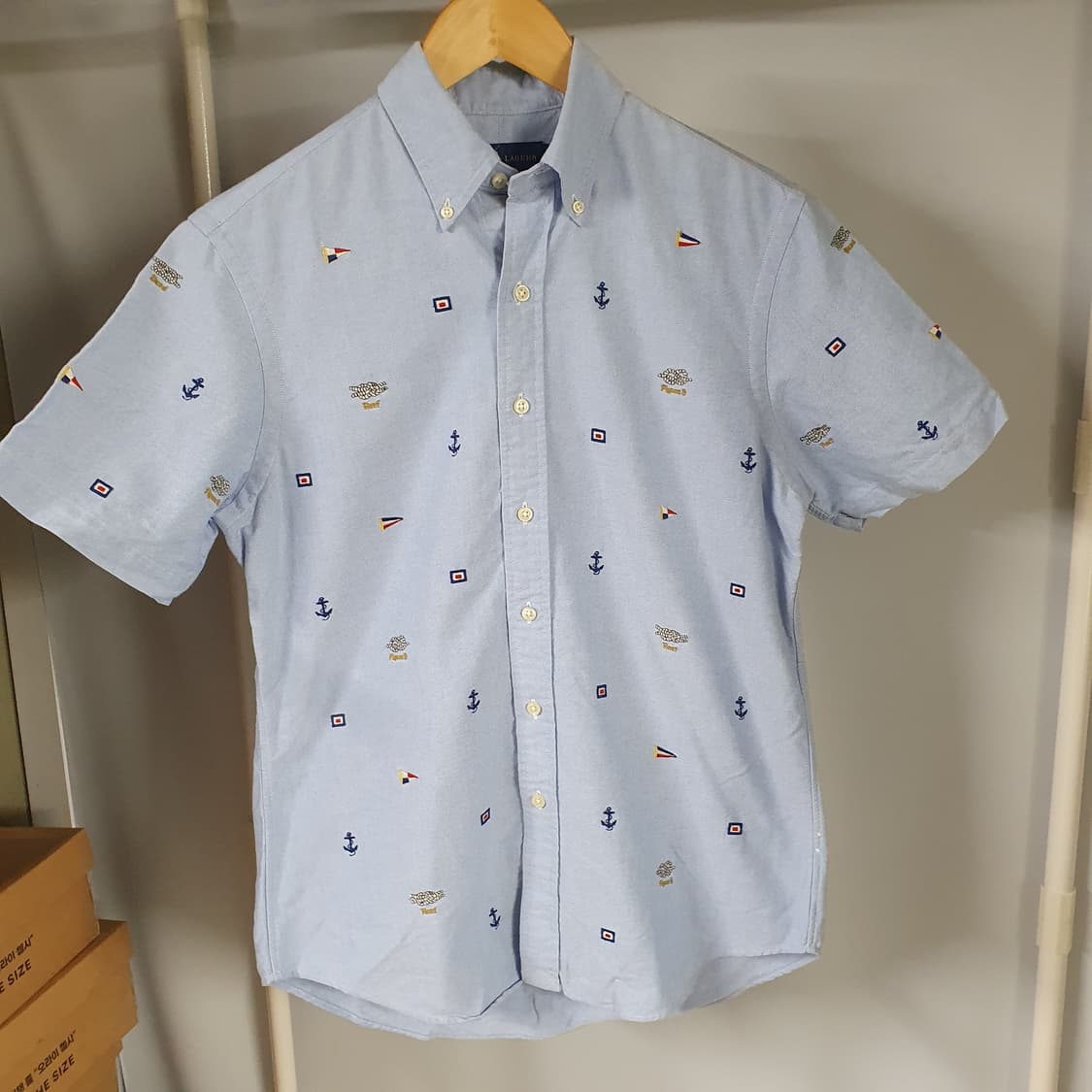 폴로 랄프로렌 자수 반팔 셔츠 상품이미지1