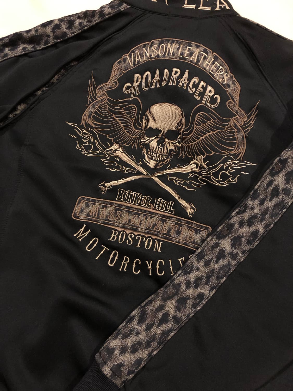 밴슨 스컬자수 레오파드 져지 상품이미지2