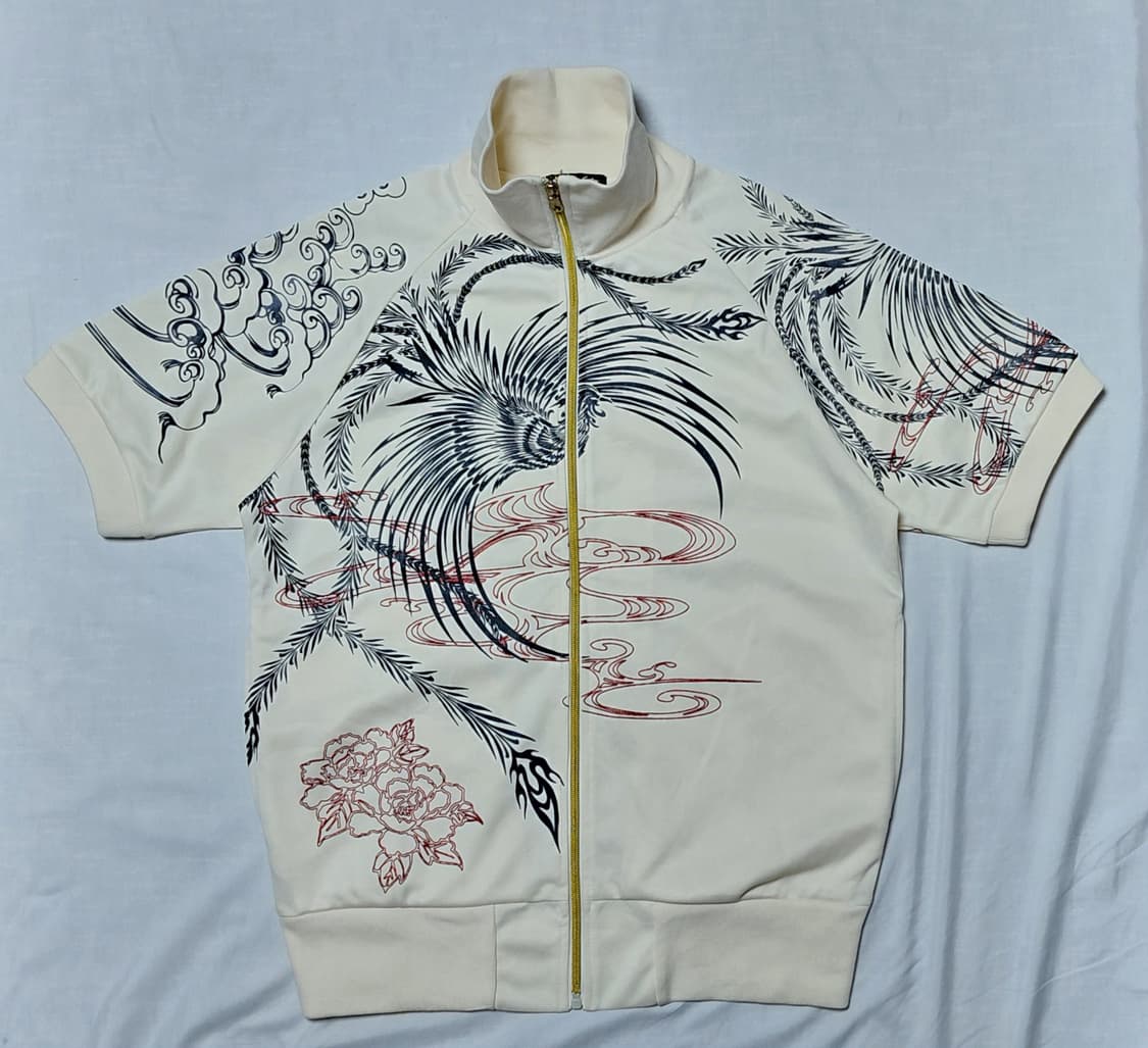 [L/100] Macalester 프린트 반팔 집업 - 스카잔 감성 상품이미지1