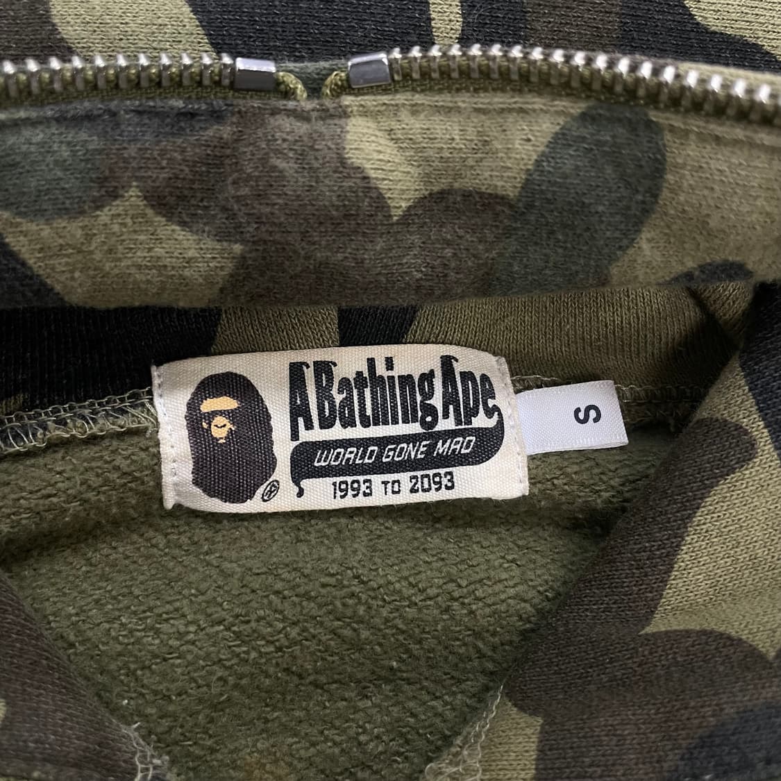 베이프 Bape 1st 녹계 카모 샤크 풀 후드집업 상품이미지7