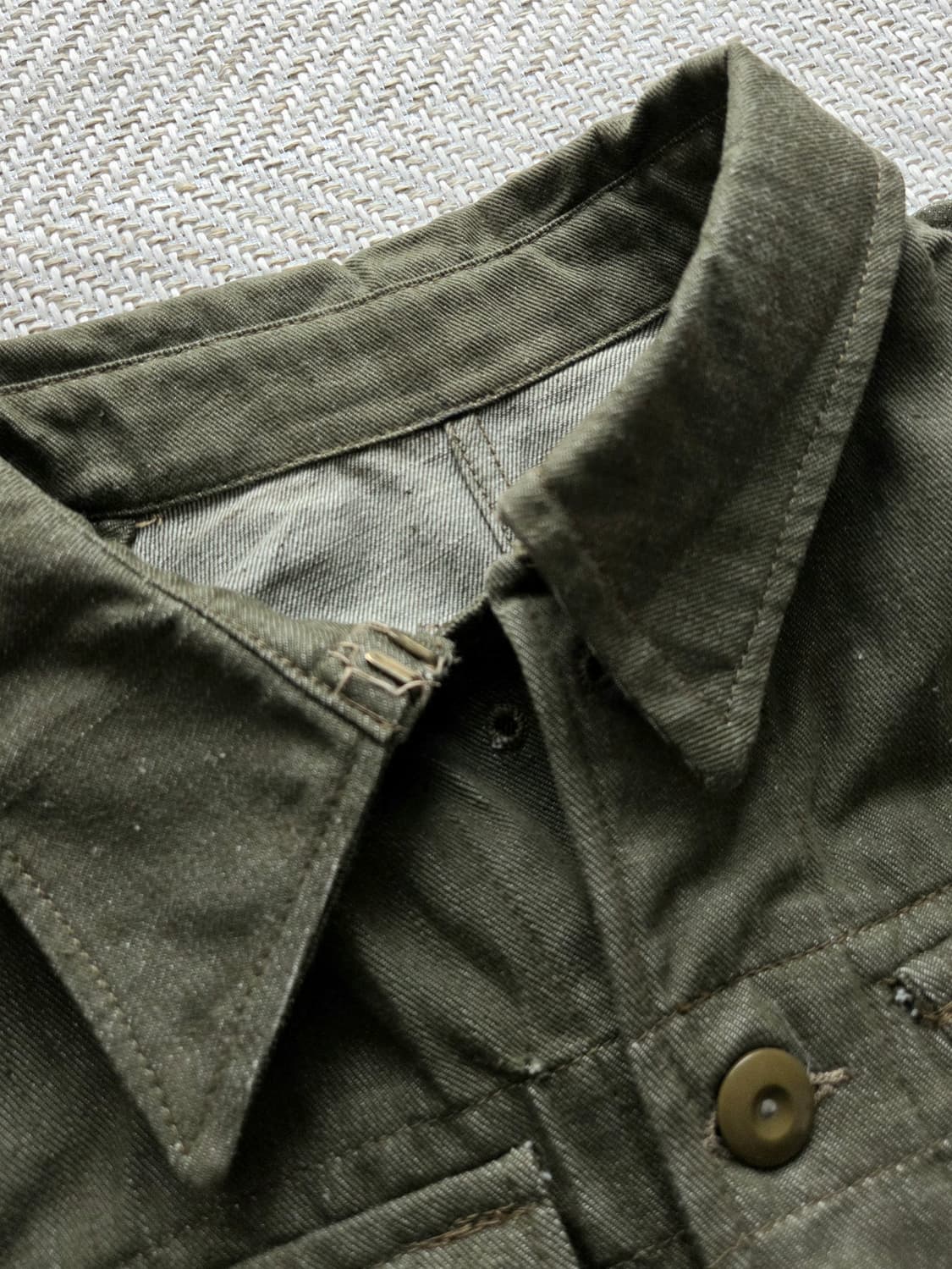 1955 영국군 OG 그린 데님 배틀드레스 자켓 상품이미지10